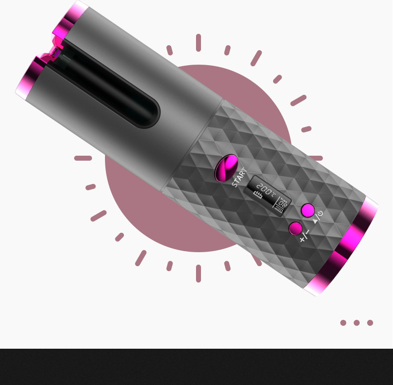 Electric Hair Curler Wireless Charging Hair Curler Automatic Rotating Shape Portable Marcel Waver Cross-Border Curler