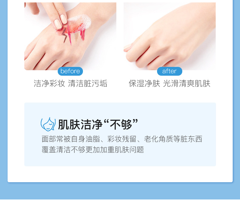 Images Milk Facial Cleanser Clear Water Ripple Moisturizing Deep Cleansing Facial Cleanser Facial Care Wholesale