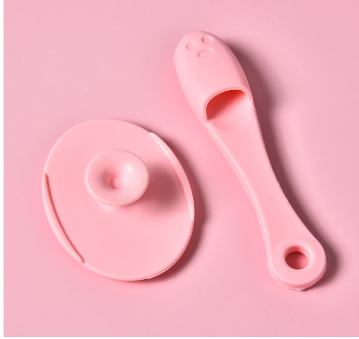 Silicone Face Cleansing Brush Super Soft Water Drop Facial Brush with Handle