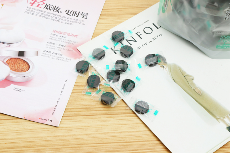 Black carbon bamboo wood compressed facial mask paper moisturizing and hydrating the mask 50 pills.