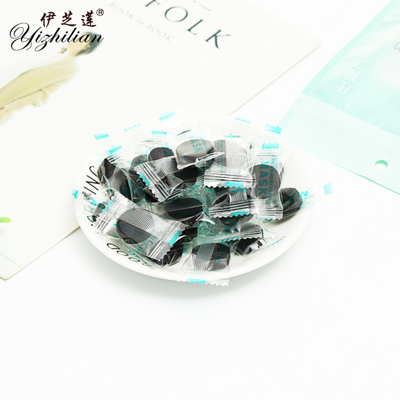 Black carbon bamboo wood compressed facial mask paper moisturizing and hydrating the mask 50 pills.
