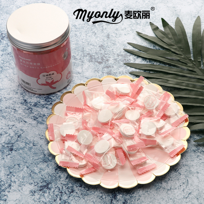 MY ONLY 100 PCs Compressed Facial Mask Tissue DIY Mask Grain Natural Fit Hydrating Portable Non-Woven Fabric Paper Mask