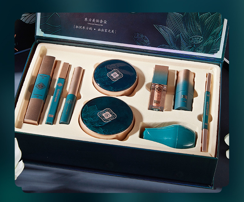 DDR Qing He Su Yan Makeup Set Nine-Piece Set Oriental Beauty Kit Lipstick Face Powder Liquid Eye Shadow Contour Stick DDR Qing He Su Yan Makeup Set Nine-Piece Set Oriental Beauty Kit Lipstick Face Powder Liquid Eye Shadow Contour Stick