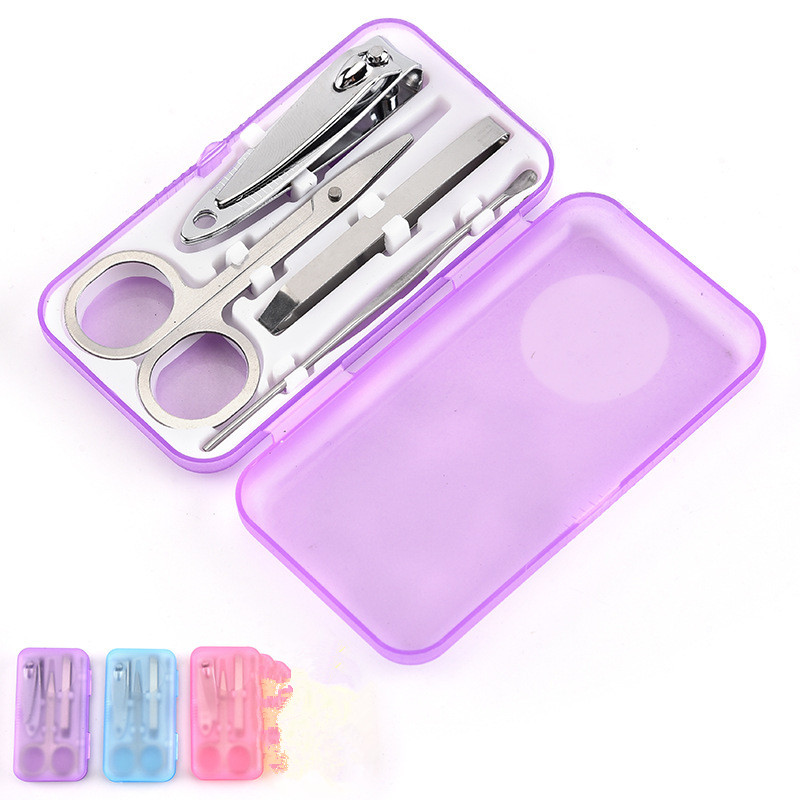 Beauty Manicure Set 4-Piece Set Nail Scissor Set Nail Clippers Fingernail Maintenance Kit Wholesale