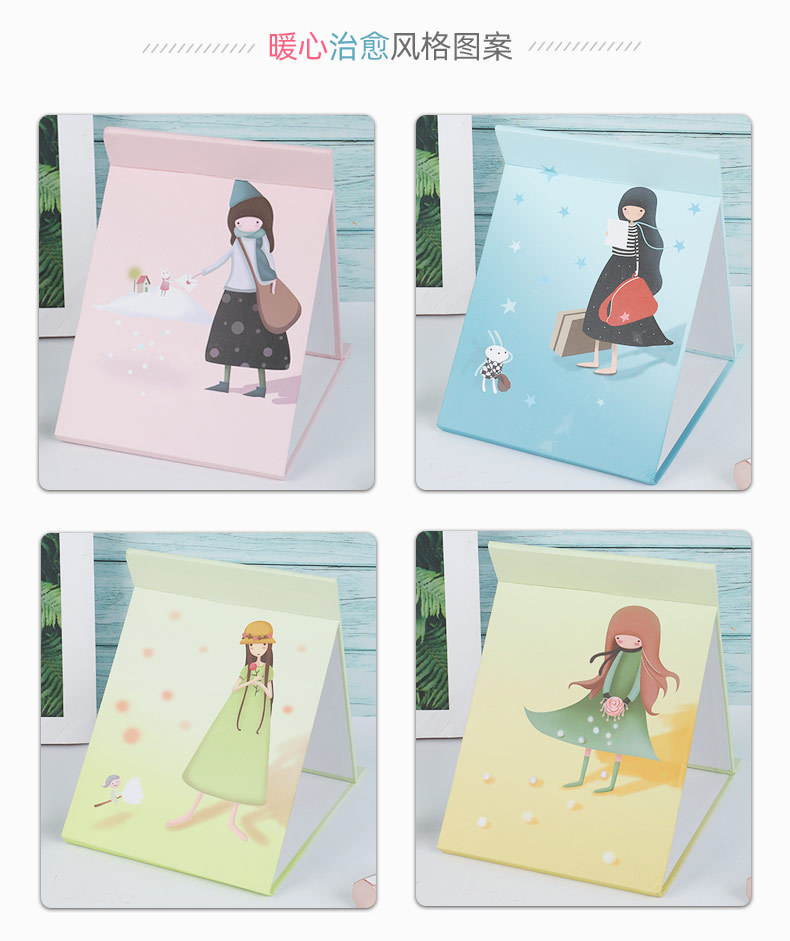 Paper Folding Makeup Mirror Cartoon Portable Portable Folding Mirror Desktop Desktop Dormitory Dressing Mirror Paper Folding Makeup Mirror Cartoon Portable Portable Folding Mirror Desktop Desktop Dormitory Dressing Mirror
