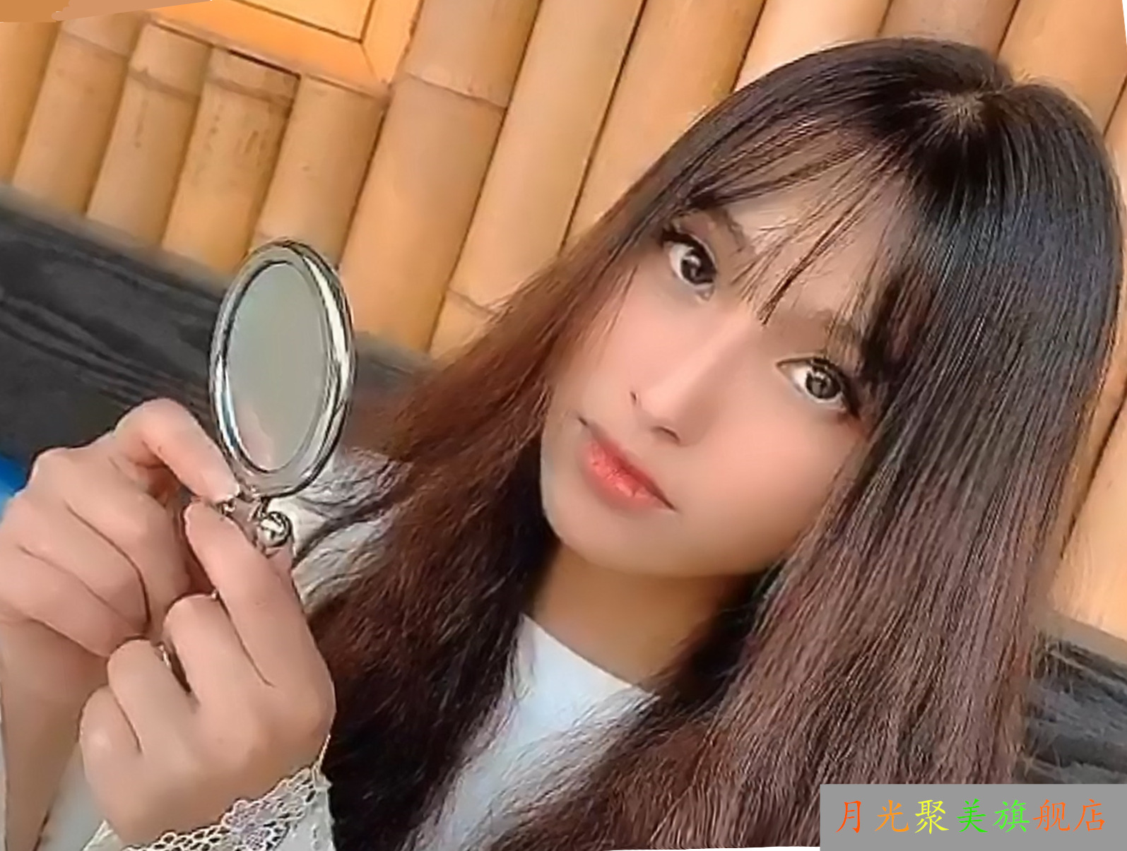 10 Times Magnification Small round Mirror 5 Times Makeup Mirror Princess Mirror Folding Portable Mirror HandHold Mirror