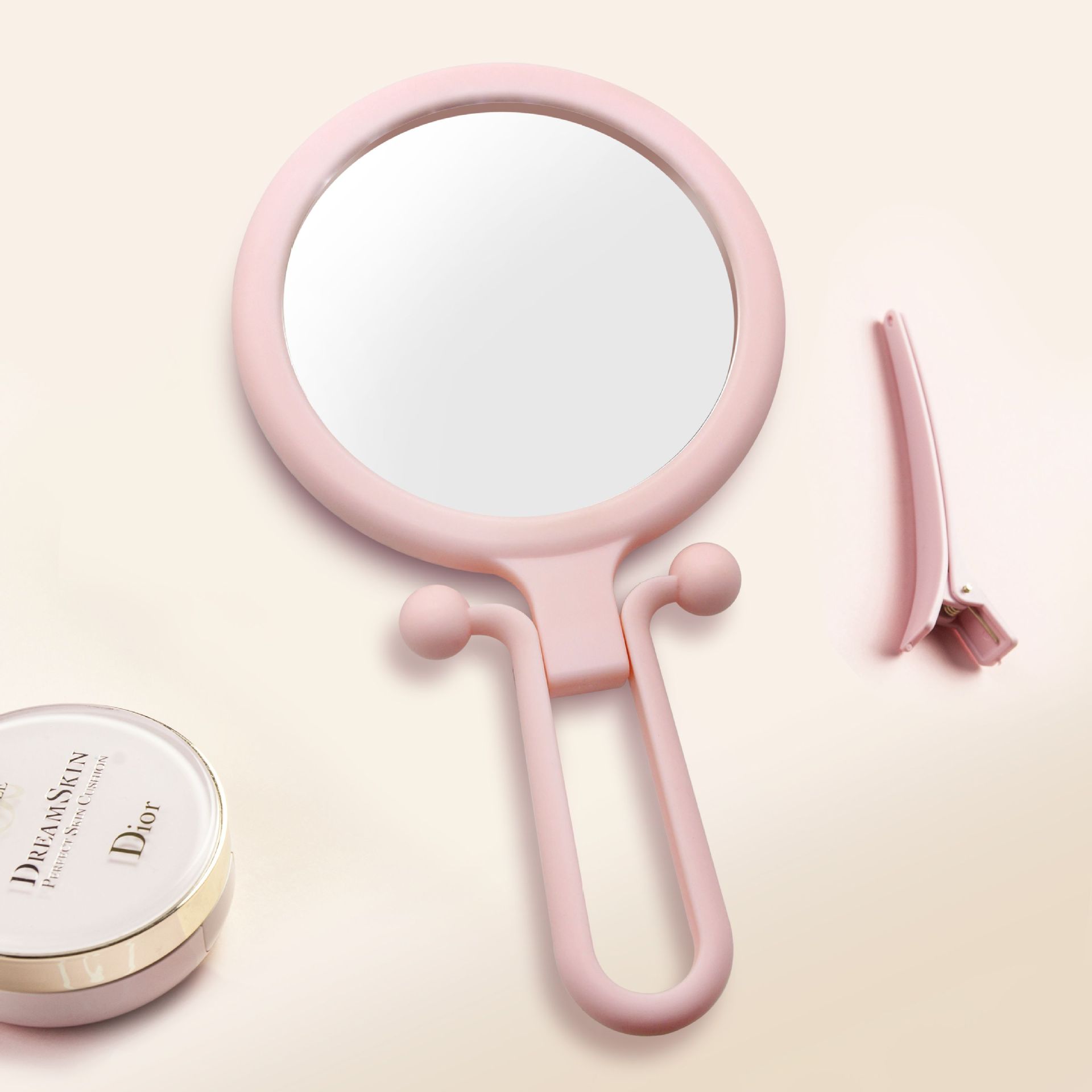 10 Times Magnification Small round Mirror 5 Times Makeup Mirror Princess Mirror Folding Portable Mirror HandHold Mirror