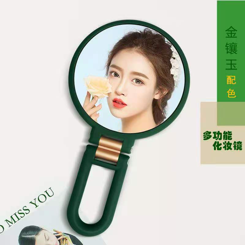 10 Times Magnification Small round Mirror 5 Times Makeup Mirror Princess Mirror Folding Portable Mirror HandHold Mirror