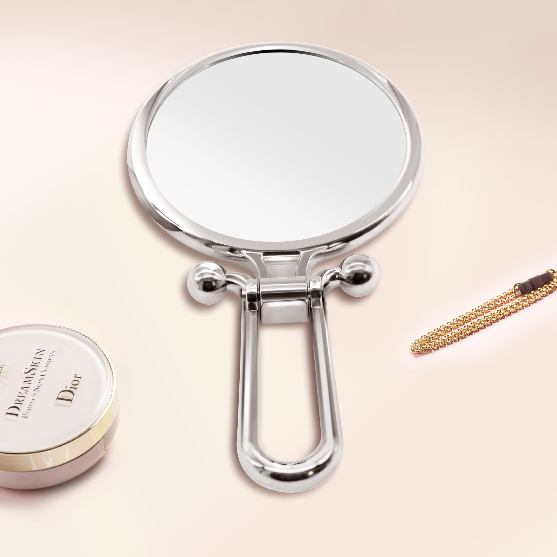 10 Times Magnification Small round Mirror 5 Times Makeup Mirror Princess Mirror Folding Portable Mirror HandHold Mirror