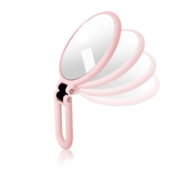 10 Times Magnification Small round Mirror 5 Times Makeup Mirror Princess Mirror Folding Portable Mirror HandHold Mirror