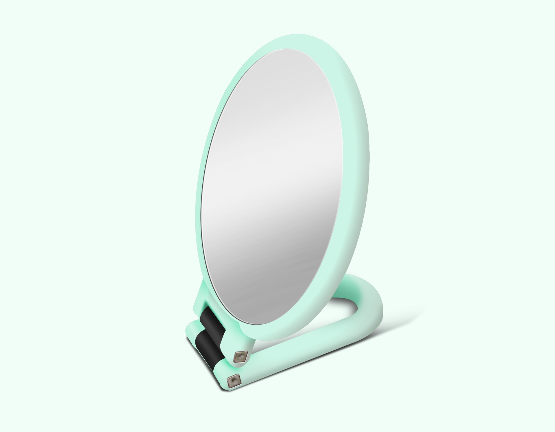 10 Times Magnification Small round Mirror 5 Times Makeup Mirror Princess Mirror Folding Portable Mirror HandHold Mirror