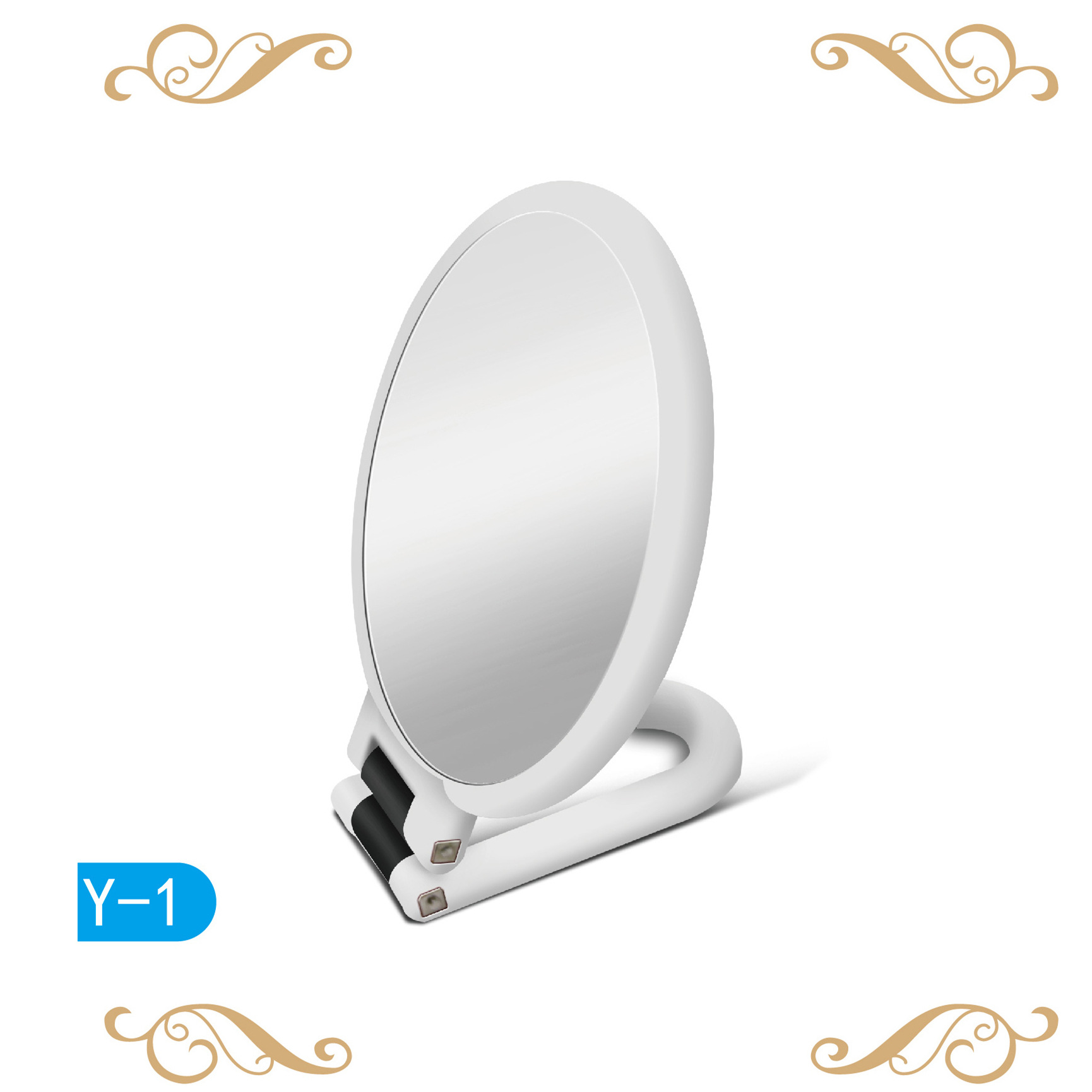 10 Times Magnification Small round Mirror 5 Times Makeup Mirror Princess Mirror Folding Portable Mirror HandHold Mirror