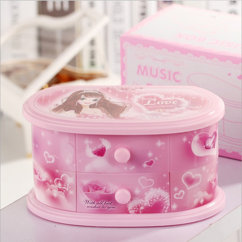 Multifunctional Makeup Mirror Music Box Rotating Dancing Ballet Girl Music Box Valentine&#039;s Day Girl Gift