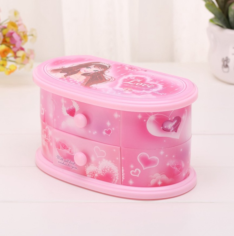 Multifunctional Makeup Mirror Music Box Rotating Dancing Ballet Girl Music Box Valentine's Day Girl Gift