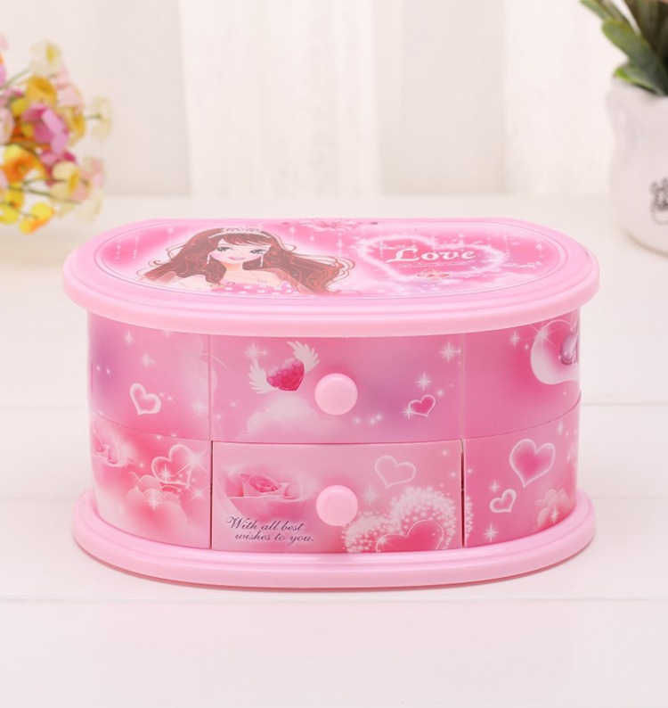 Multifunctional Makeup Mirror Music Box Rotating Dancing Ballet Girl Music Box Valentine's Day Girl Gift