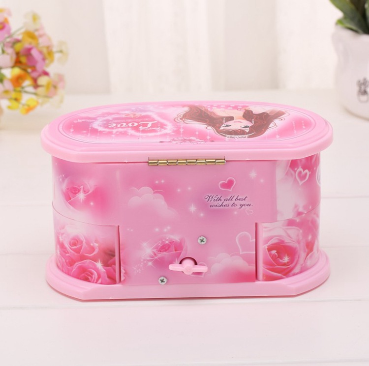 Multifunctional Makeup Mirror Music Box Rotating Dancing Ballet Girl Music Box Valentine's Day Girl Gift