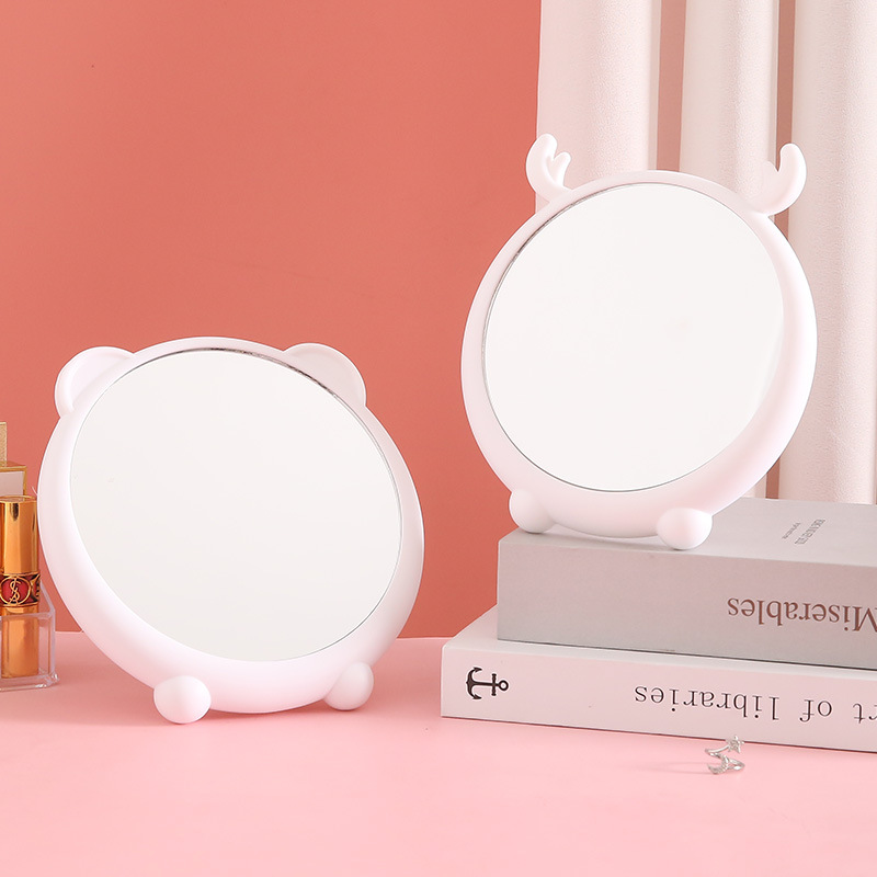 Dressing Mirror Makeup Mirror Cute Cartoon Student Dormitory Princess Mirror Home Folding Hanging Cosmetic Mirror