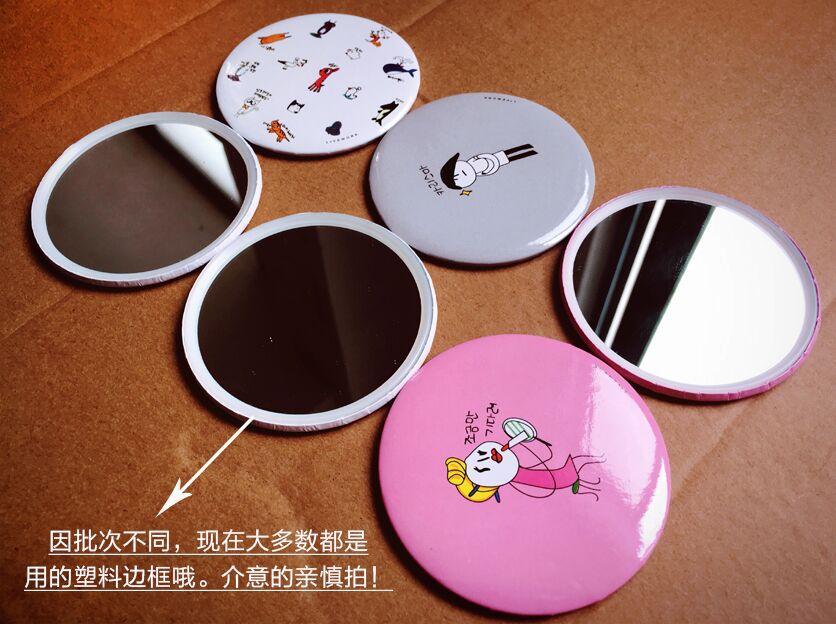 T Korean Style Cute Cartoon Small Mirror Makeup Mirror Makeup on the Go Mirror Wholesale Special Offer
