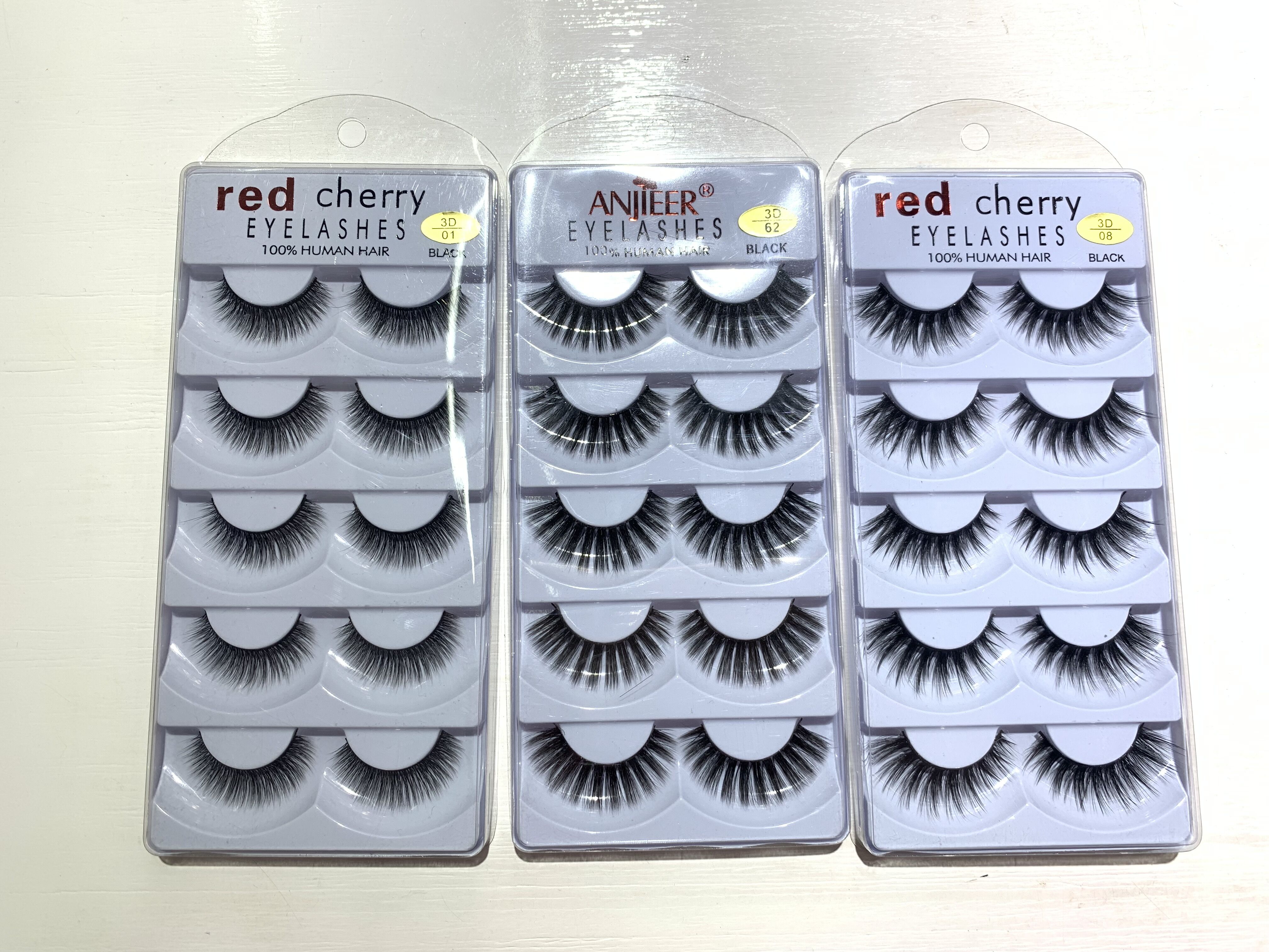 ANJIEER false eyelash female natural thick 3D 3D without makeup simulation hard stem double eyelid air eyelashes