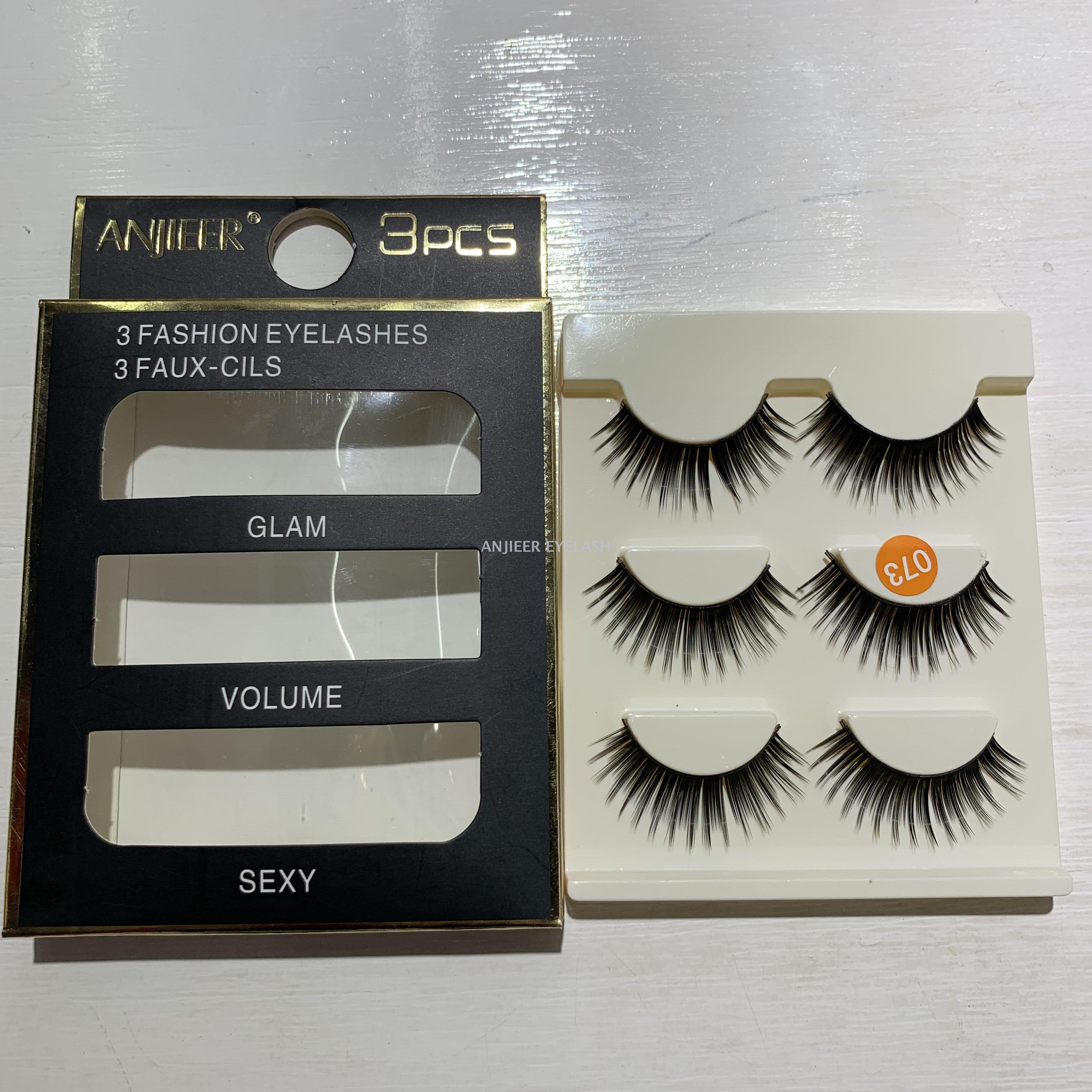 ANJIEER false eyelash female natural thick 3D 3D without makeup simulation hard stem double eyelid air eyelashes