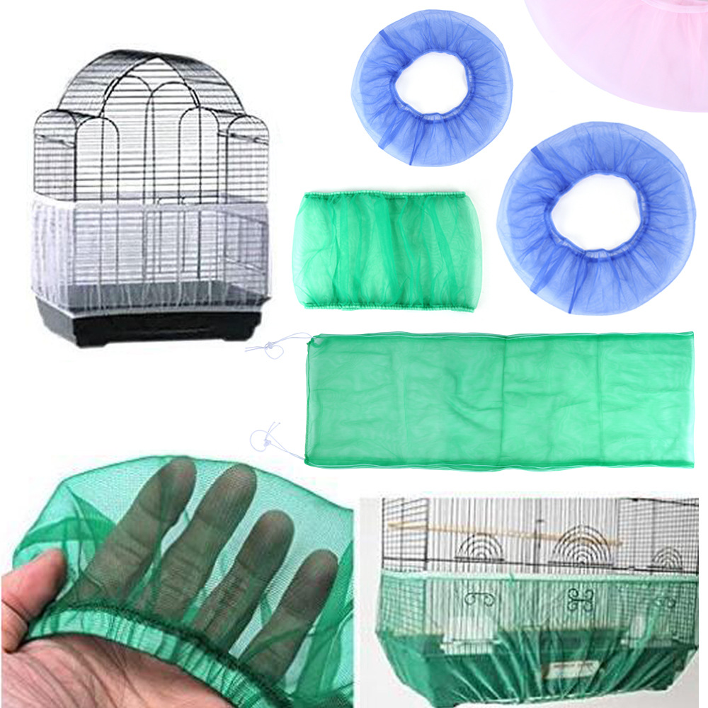 Amazon Mesh Bird Dust-Proof Bird Cage Accessories Parrot Thrush Elder Brother Lark Gauze Large and Medium Size