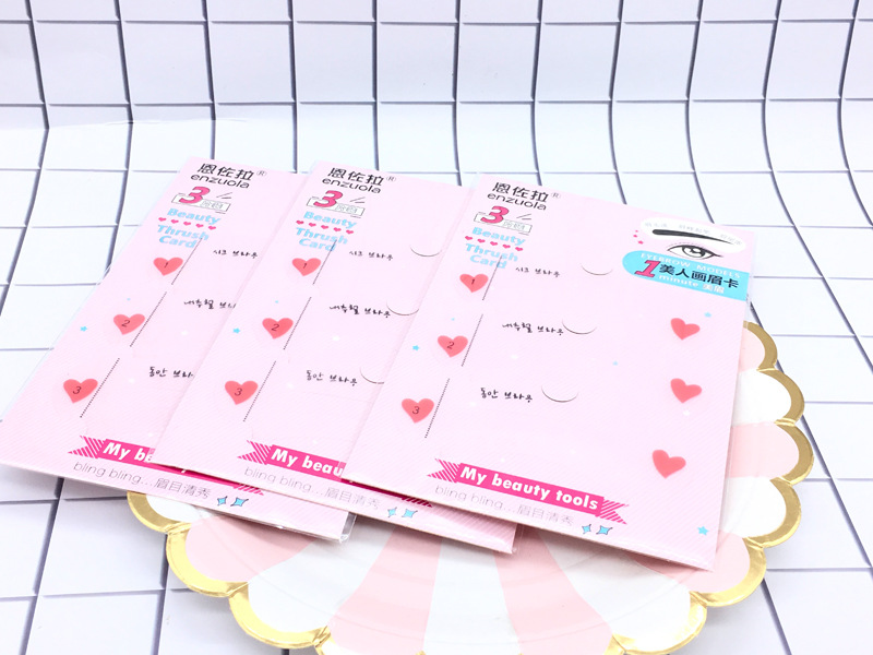 Tok Live Stream South Korea Eyebrow Stencil Thrush Piece Artifact Decoration Eyebrow Stencil Word Eyebrow Stencil Whole