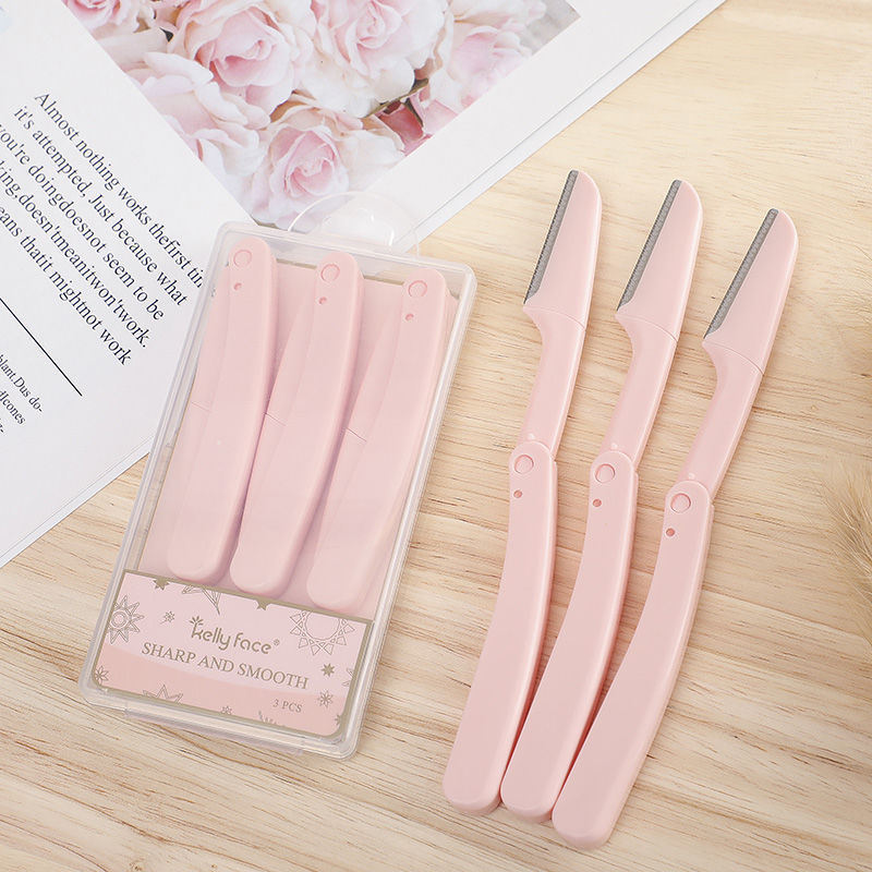 Portable Boxed Folding Eye-Brow Knife Novice Safety Sharp Eyebrow Scraper Beginner Thrush Gadget Shaving Eyebrow Trimer
