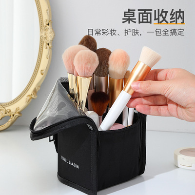 Factory Direct Supply Multifunctional Portable Thrush Bag Cosmetics Buggy Bag Visual Hand Holding Multi Functional Bag