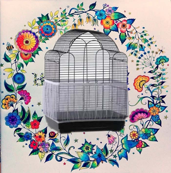 Mesh Bird Cover Dust-Proof Bird Cage Accessories Thrush Starling Yarn Cover Large, Medium and Small