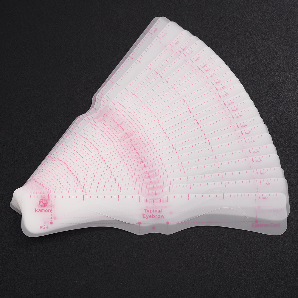2020 New 24 Pieces Eyebrow Stencil Beginner HeadMounted OnePiece Hollow Silicone Eyebrow Stencil Thrush Eyebrow Trimmer