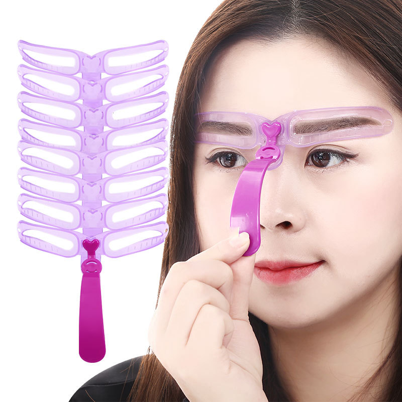 HeadWearing Thrush Device for Women Eyebrow Stencil Complete Set for Beginners 8 Models Brow Style Thrush Auxiliary 4150