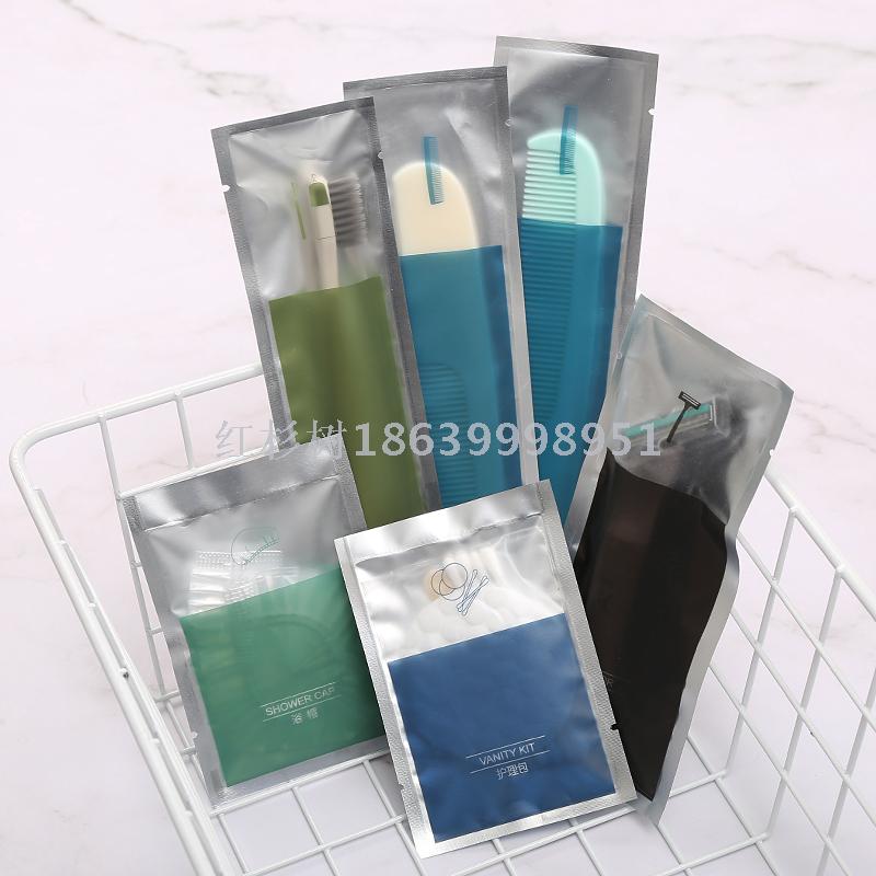 Hotel Hotel Disposable Toiletry Set Toothbrush Comb Aluminum Film Three-Side Seal Currency Custom Logo