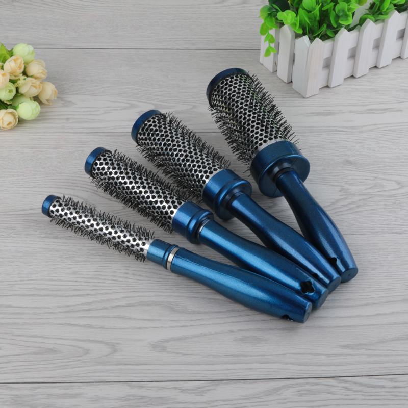 Anti - static heat conduction non - wound aluminum copper curl comb roller comb.