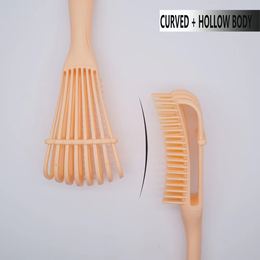 Eight-claw comb household knot-free antistatic dry and wet multi-functional straight roll smooth hair ribs styling comb
