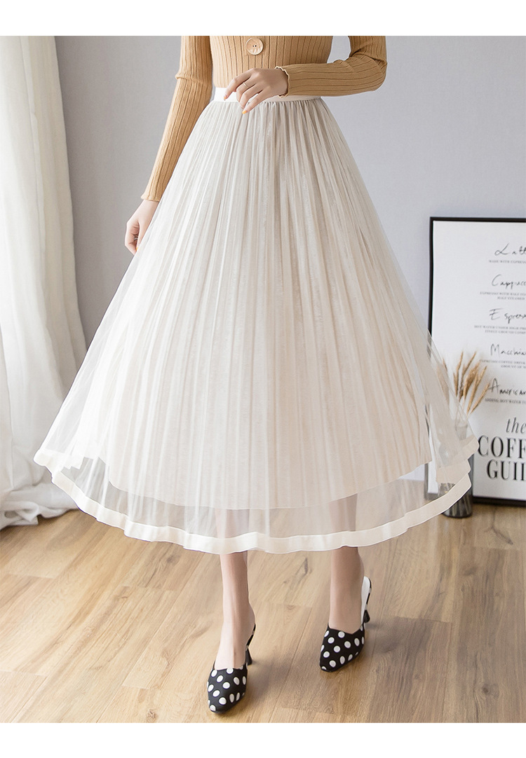 In the Spring of 2020, the new Korean version of the net Yarn pressed skirts Velvet MIDI skirts Big skirts In the Spring of 2020, the new Korean version of the net Yarn pressed skirts Velvet MIDI skirts Big skirts