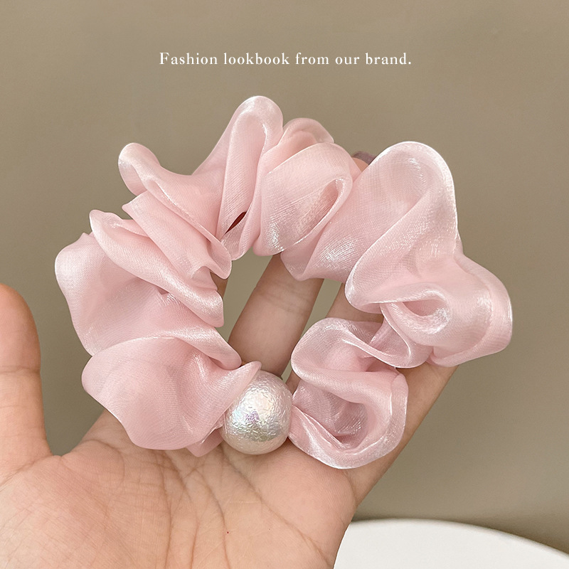 Korean Style Minimalist Solid Color Fine Hair Tie Hair Accessories Whole Fairy Net Red Pressed Hair Pleated Headband Korean Style Minimalist Solid Color Fine Hair Tie Hair Accessories Whole Fairy Net Red Pressed Hair Pleated Headband