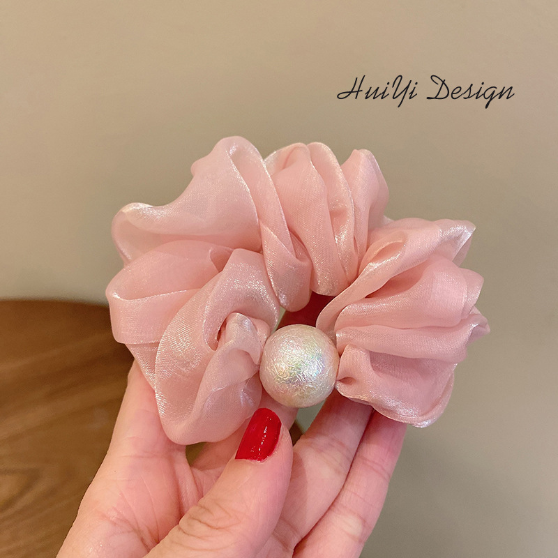 Korean Style Minimalist Solid Color Fine Hair Tie Hair Accessories Whole Fairy Net Red Pressed Hair Pleated Headband Korean Style Minimalist Solid Color Fine Hair Tie Hair Accessories Whole Fairy Net Red Pressed Hair Pleated Headband