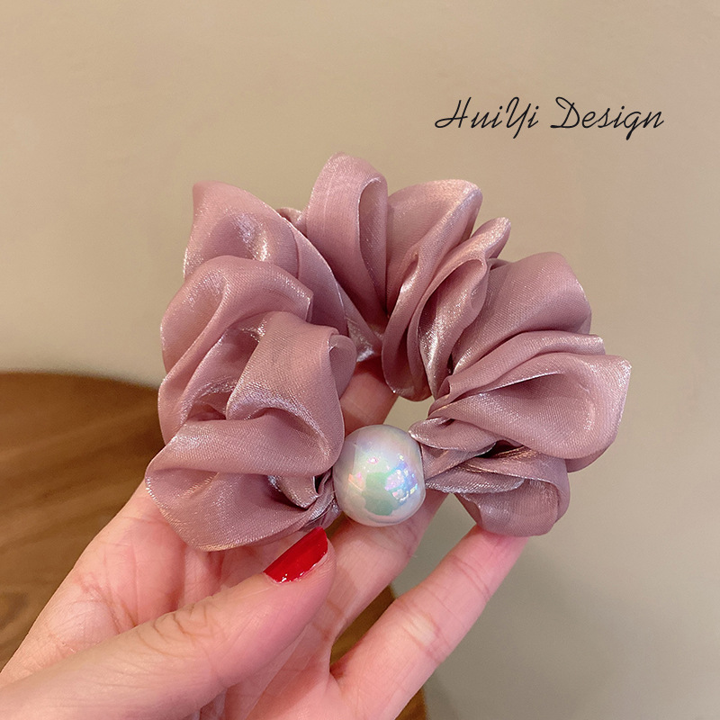 Korean Style Minimalist Solid Color Fine Hair Tie Hair Accessories Whole Fairy Net Red Pressed Hair Pleated Headband Korean Style Minimalist Solid Color Fine Hair Tie Hair Accessories Whole Fairy Net Red Pressed Hair Pleated Headband