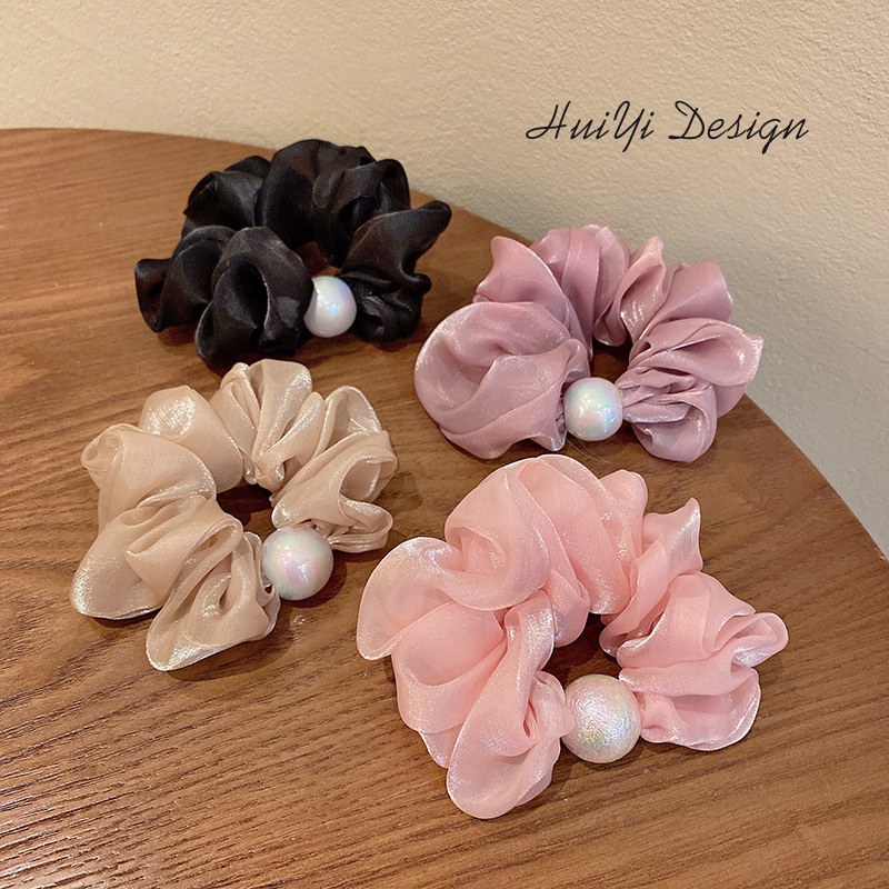 Korean Style Minimalist Solid Color Fine Hair Tie Hair Accessories Whole Fairy Net Red Pressed Hair Pleated Headband Korean Style Minimalist Solid Color Fine Hair Tie Hair Accessories Whole Fairy Net Red Pressed Hair Pleated Headband