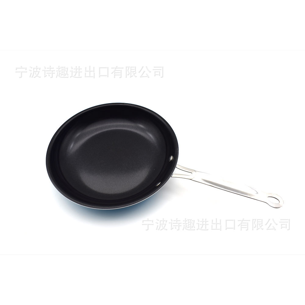 Copper Pan Copper Non-Stick Pan More Sizes round Pan Aluminum Alloy Pressed L Pan Double Bottom