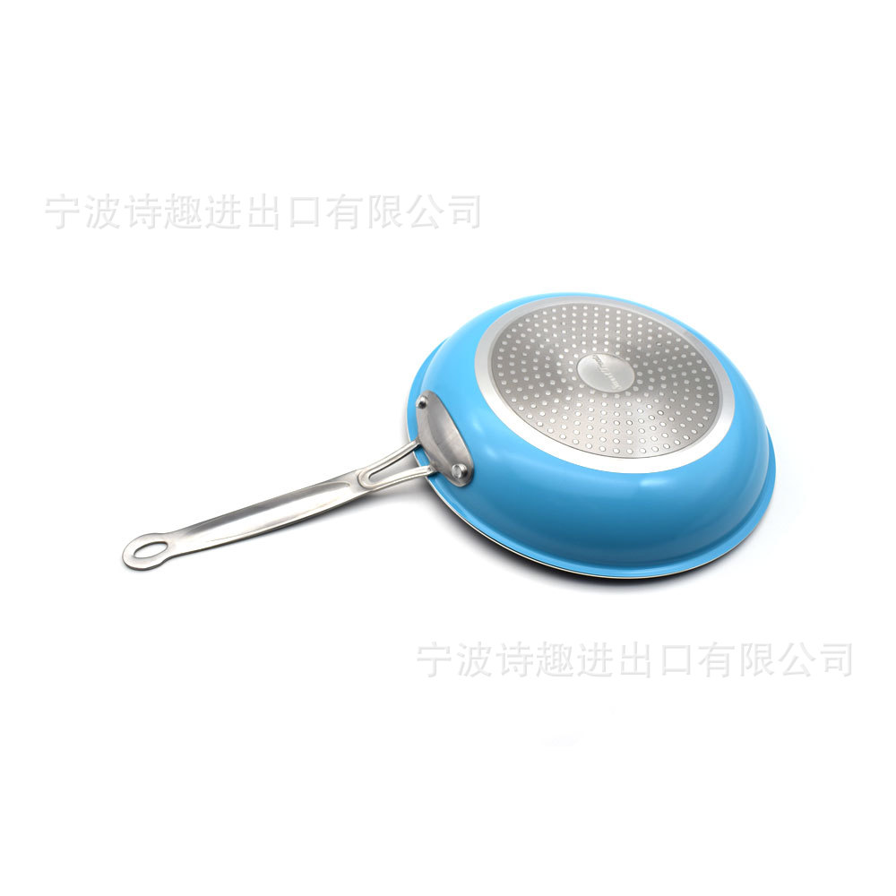 Copper Pan Copper Non-Stick Pan More Sizes round Pan Aluminum Alloy Pressed L Pan Double Bottom