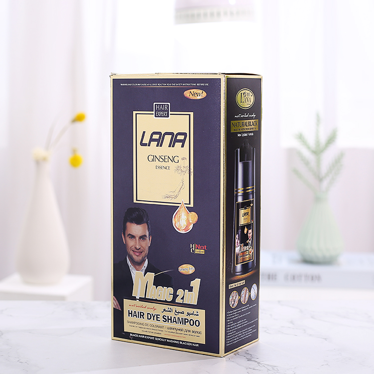 LANA  MAGIC 2in 1 hair color shampoo with GINSENG Natural non irritating150ml+150ml