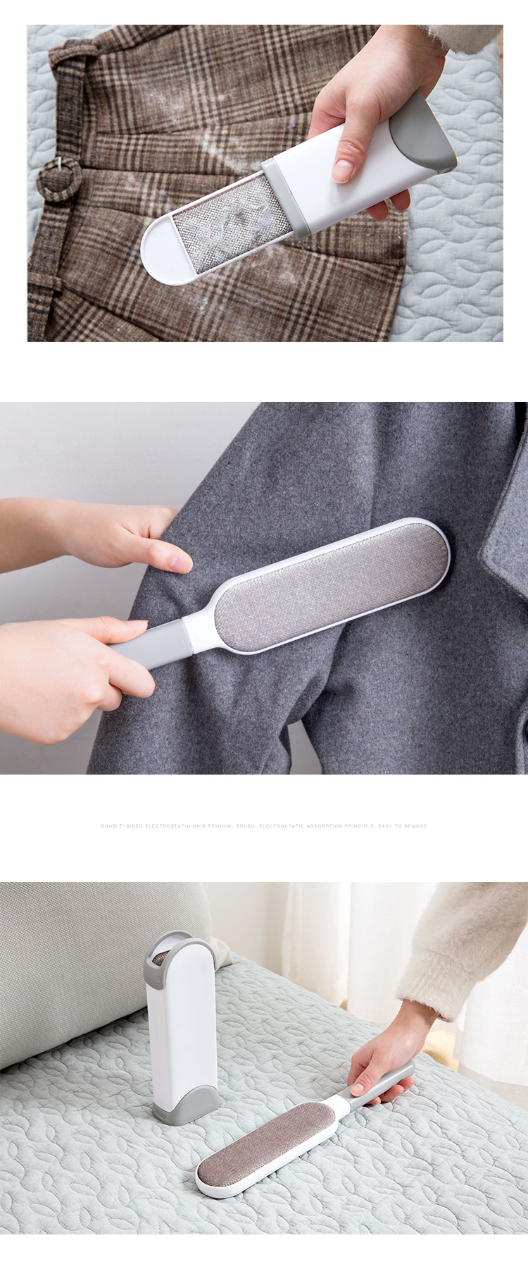 Pet Brush Electrostatic Hair Remover Dust Brush Hair Remover Three-Piece Set Electrostatic Brush Hair Removal Brush Set Pet Brush Electrostatic Hair Remover Dust Brush Hair Remover Three-Piece Set Electrostatic Brush Hair Removal Brush Set