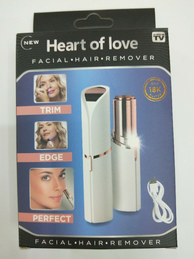 New ladies electric hair remover lipstick shaver USB charging size color box