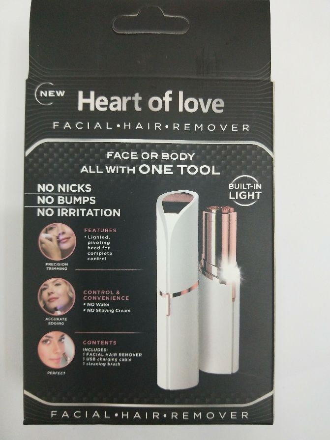 New ladies electric hair remover lipstick shaver USB charging size color box