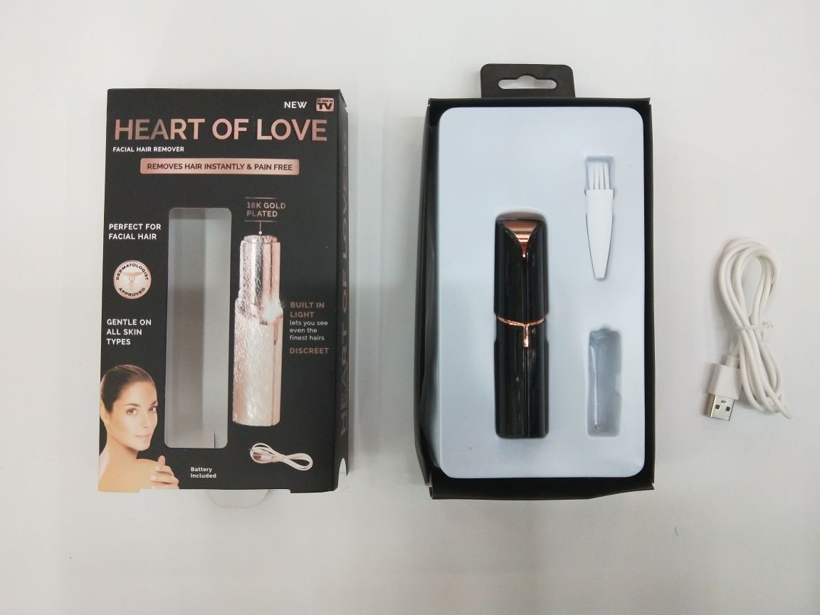 New ladies electric hair remover lipstick shaver USB charging size color box