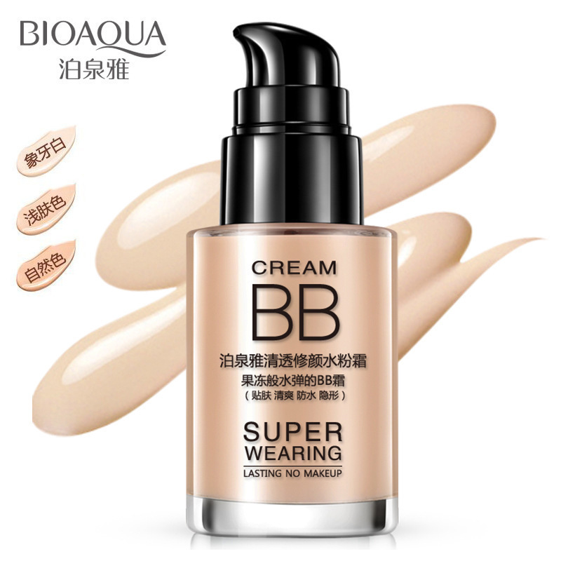 Clear Water Cream BB Cream Liquid Foundation Moisturizing Makeup Primer Concealer Foundation Cream Wholesale Cosmetics