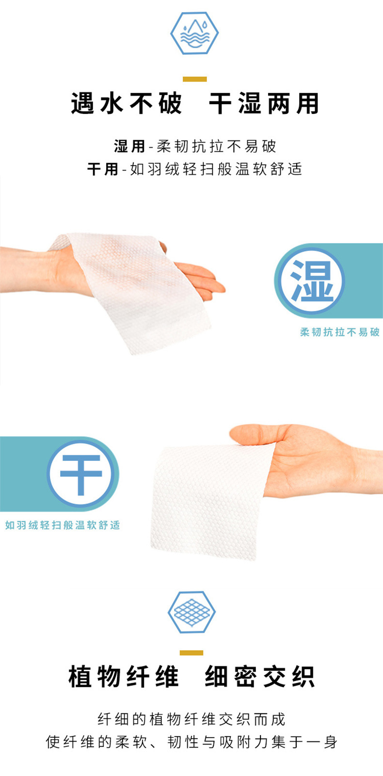 Super Absorbent Thickened Cotton Disposable Cleaning Towel Facial Wipe Baby Cotton Pads Paper Face Cloth Facial Towel