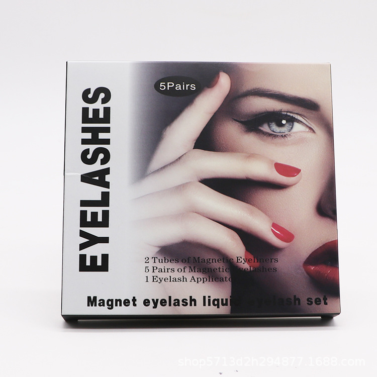 Pairs Magnetic Liquid Eyeliner False Eyelashes Suit Natural 3D Liquid Eyeliner GlueFree Magnet Magnetic False Eyelashes