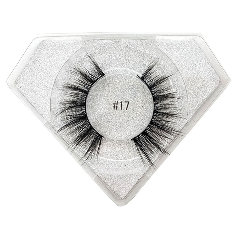 Fiber Pair of False Eyelashes Black STEM Natural Thick Slim Model ThreeDimensional Eyelash Support Customization